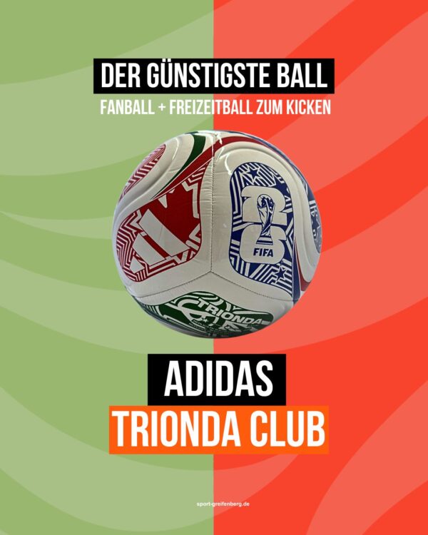 Der adidas Trionda Club JD8028 ist der Fanball der WM 2026 Kollektion