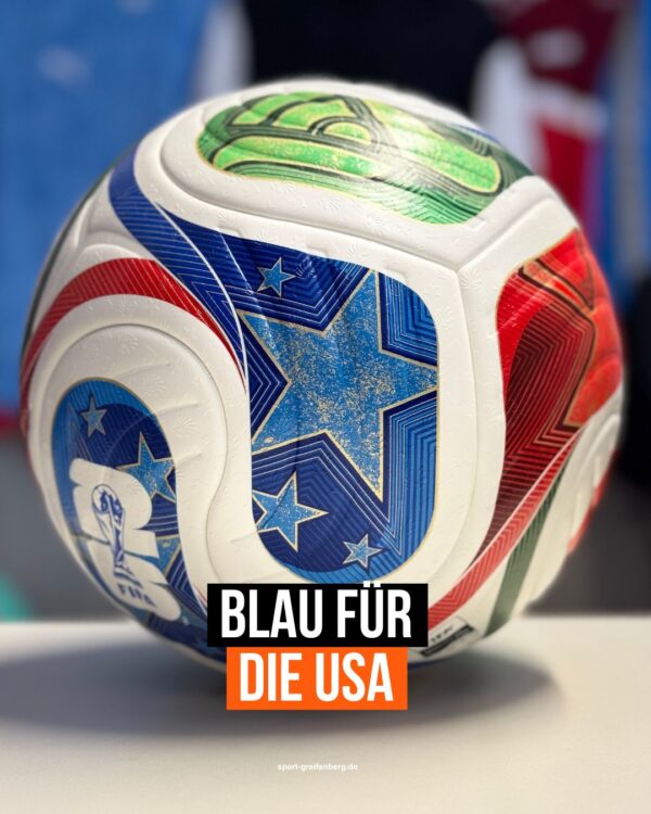 die blaue Farbe des adidas Trionda Pro steht für die USA
