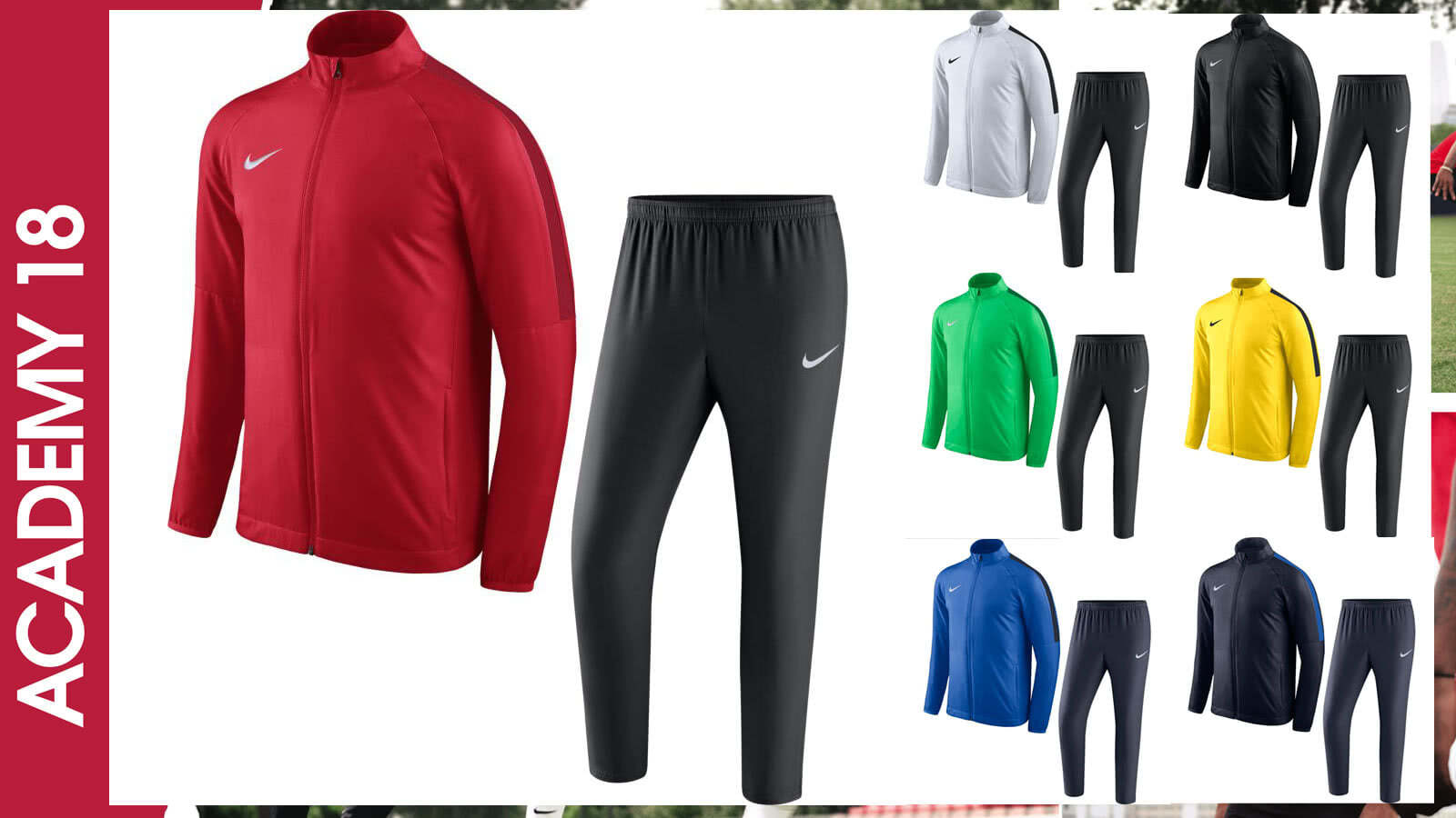 Die Nike Academy 18 Farbauswahl der Sportbekleidung