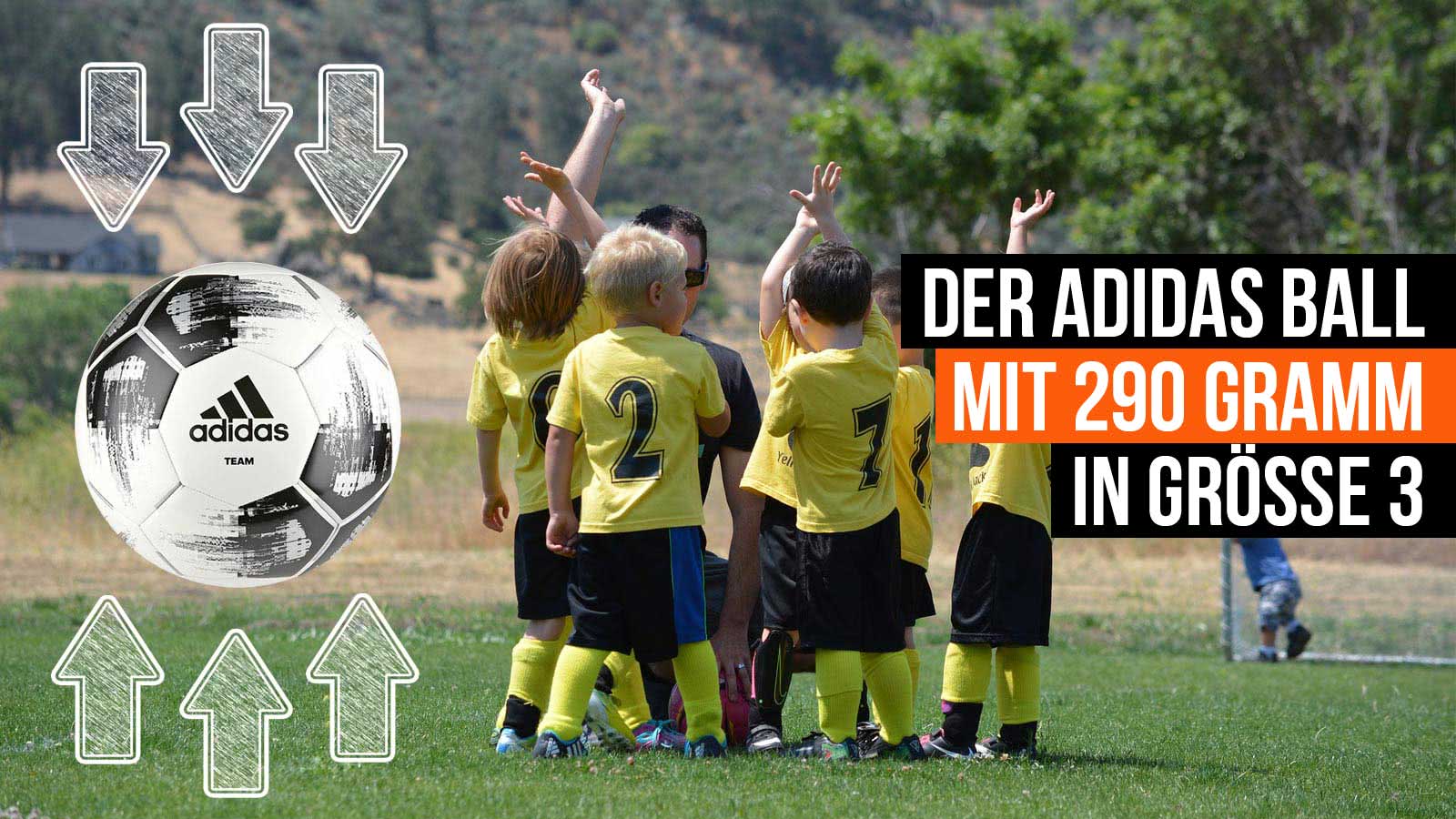 Der adidas Ball 290 Gramm in Größe 3 (Fußball für Kinder)