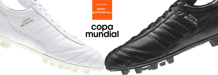 Die Adidas Copa Mundial in komplett weiss und komplett schwarz