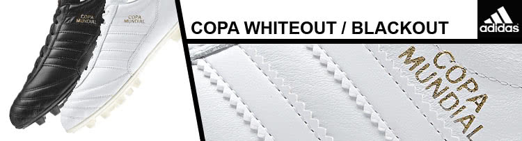 Die Adidas Copa Mundial Fußballschuhe in komplett weiß und schwarz