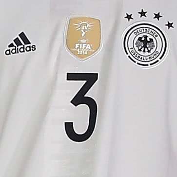 Original Schriftart für Nummer/Namen - DFB Trikot 2016/2017 (EM