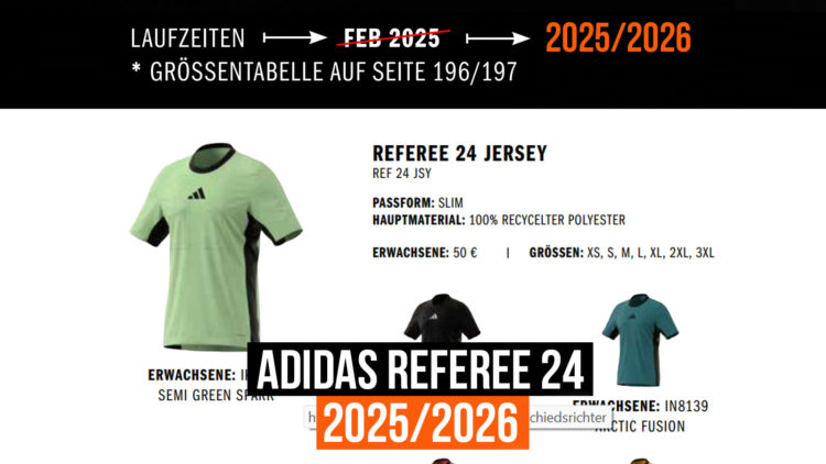 Die adidas Referee 24 Jersey Kollektion für 2025/2026