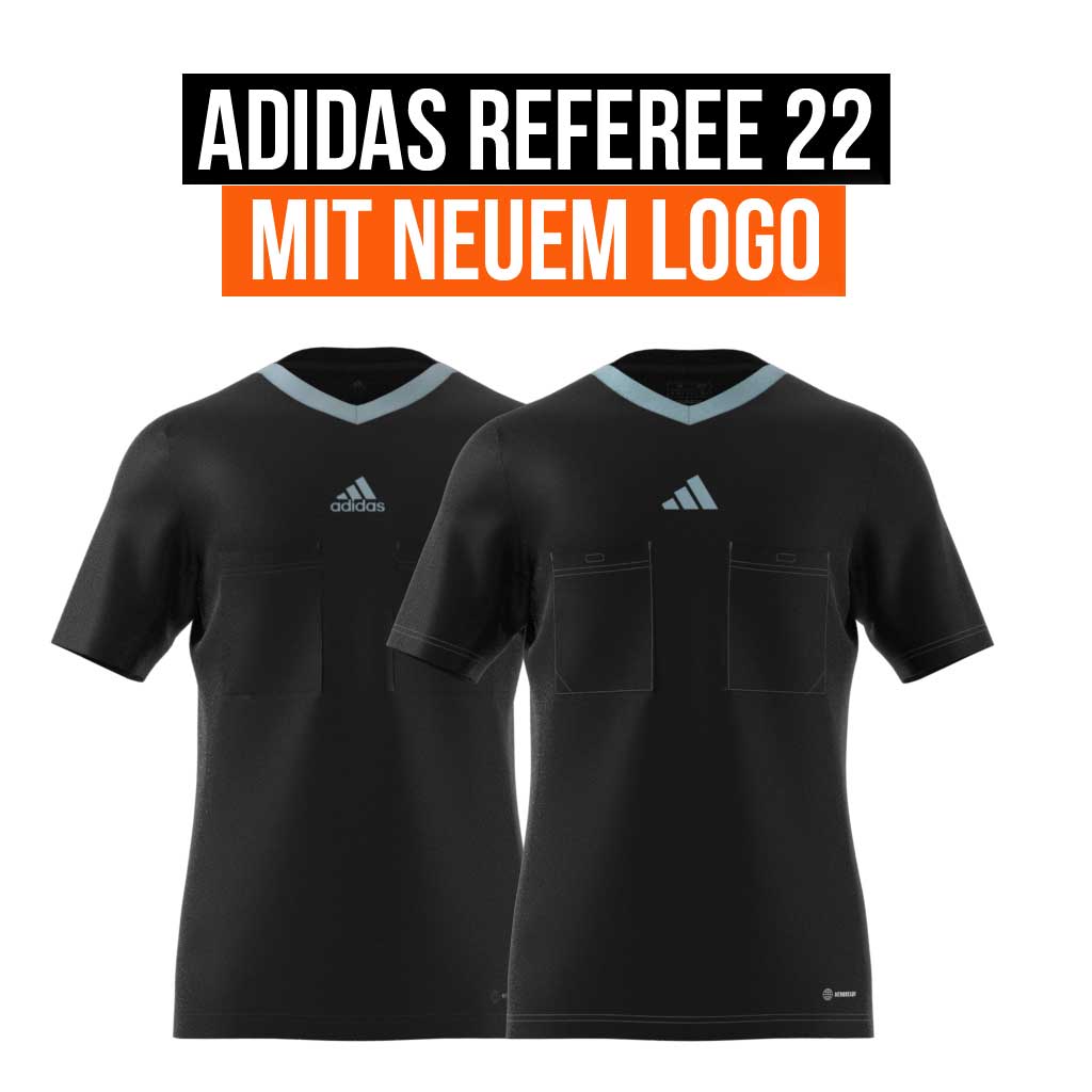 das adidas Referee 22 Jersey für 2023/2024 mit neuem adidas Balken Logo