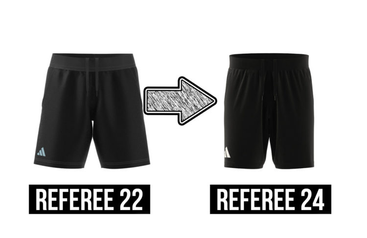 die adidas Referee 22 Short im Vergleich zur neuen adidas Referee 24 Short ab 2024