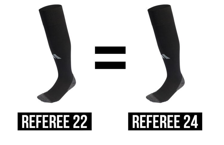 Sind gleich! die adidas Referee 24 Socks und die adidas Referee 22 Socks