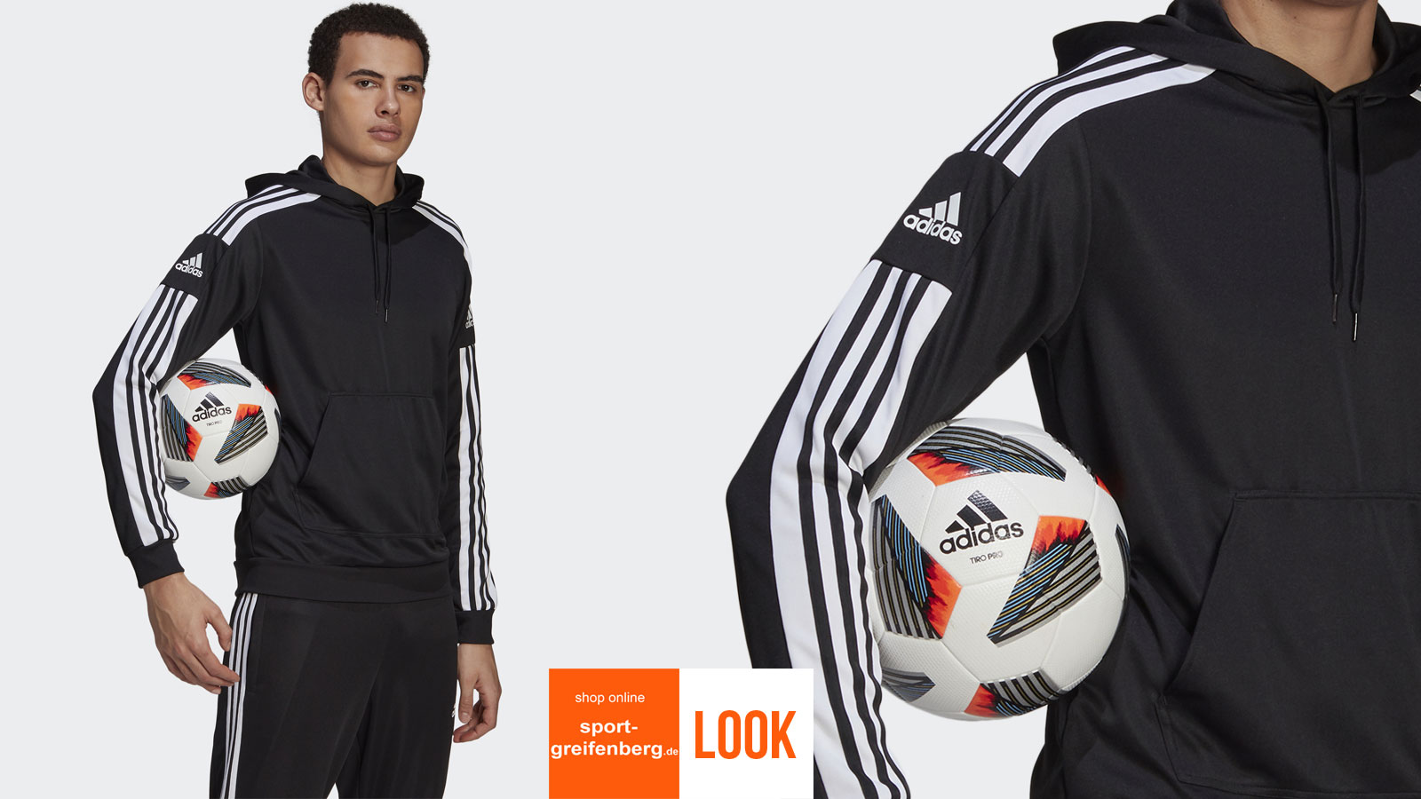 Das adidas Sport und Freizeit Outfit 3 Streifen