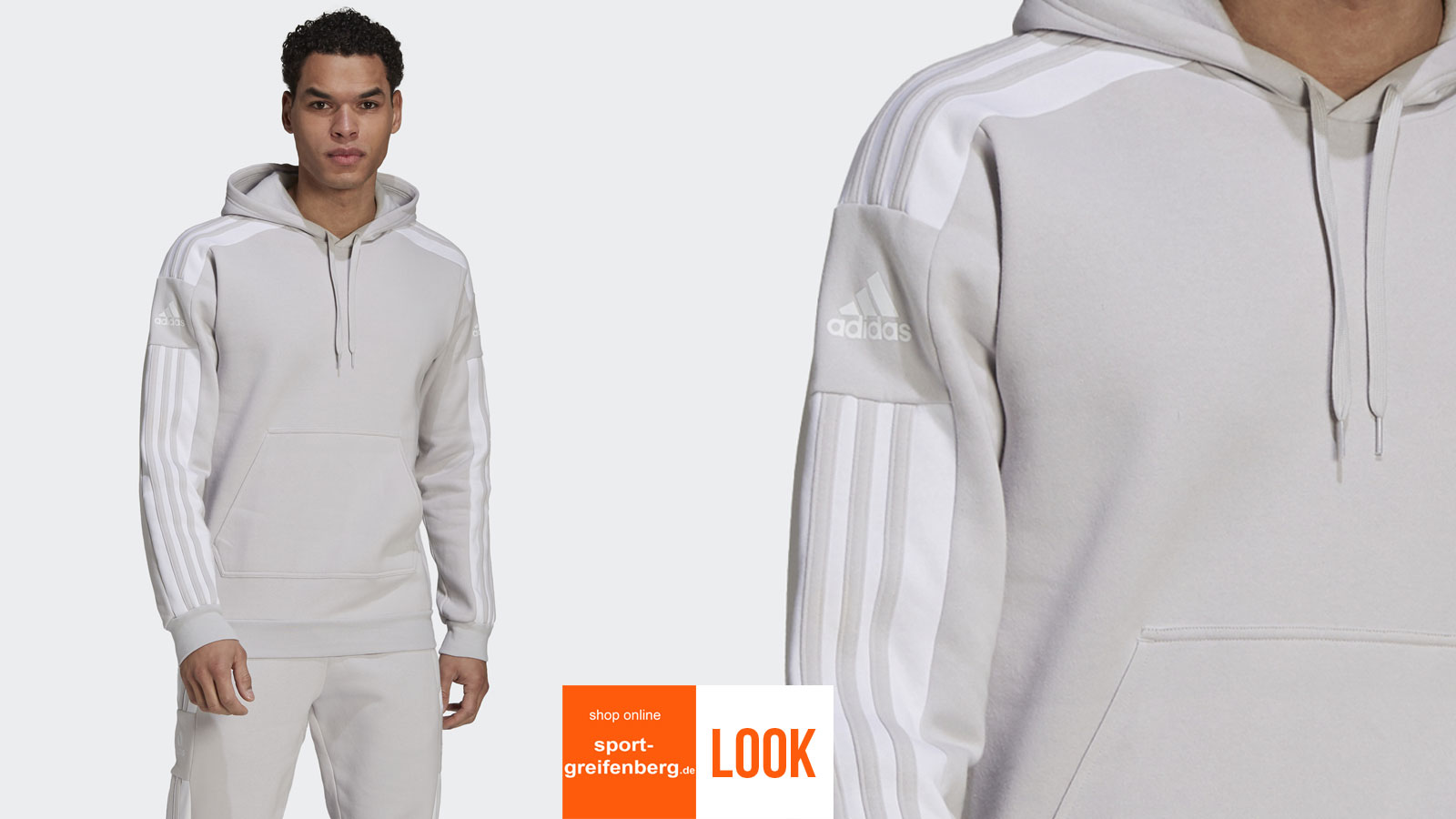 das adidas Sport Lifestyle Outfit Squadra in grau