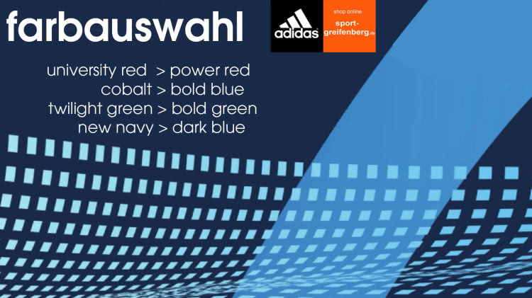 Die neuen Farben im Adidas Teamsport Katalog