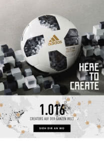 Der adidas telstar 18 Ball mit NFC Chip