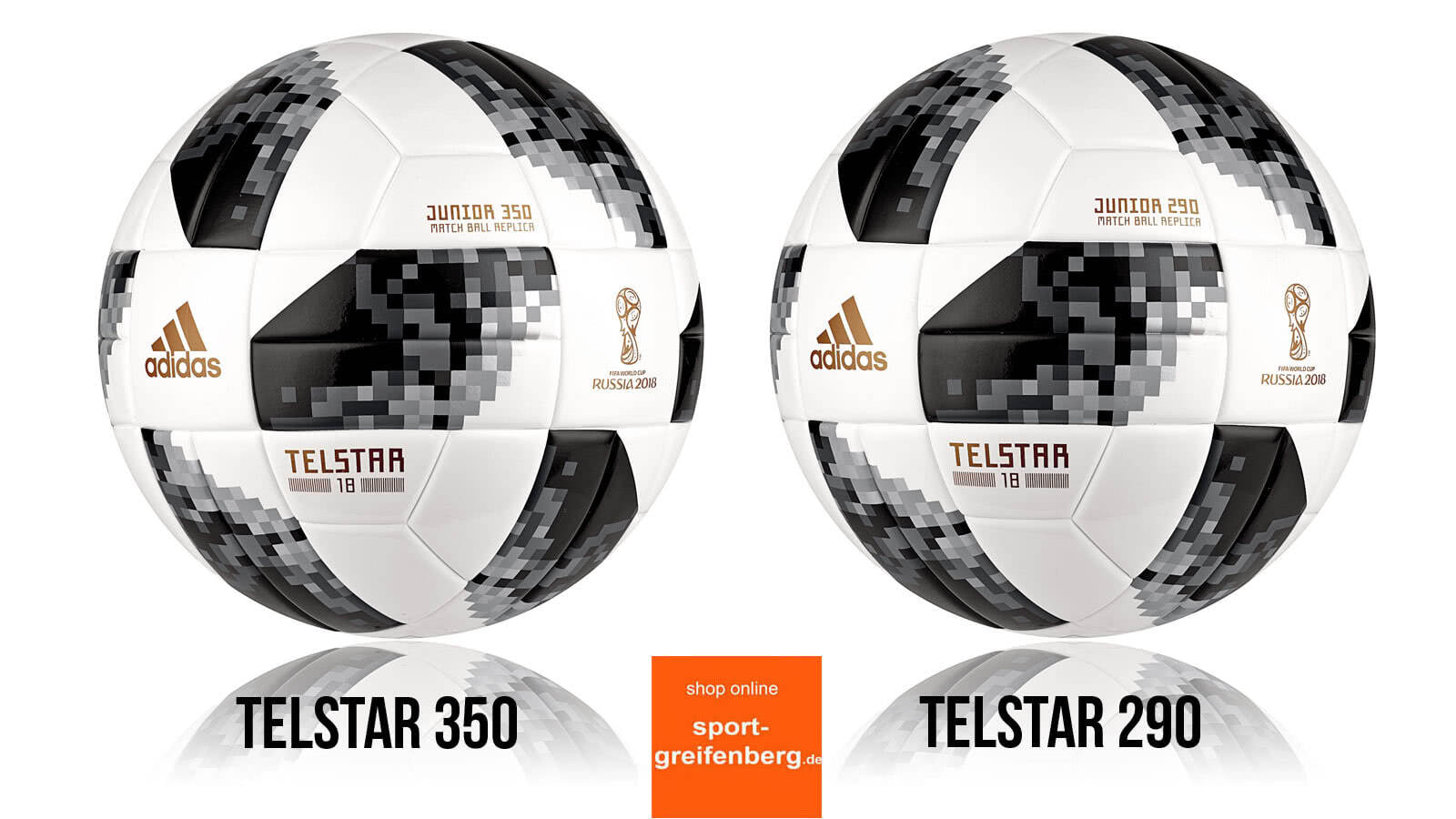 adidas telstar junior 350 und adidas telstar 290 als Kinder WM Bälle