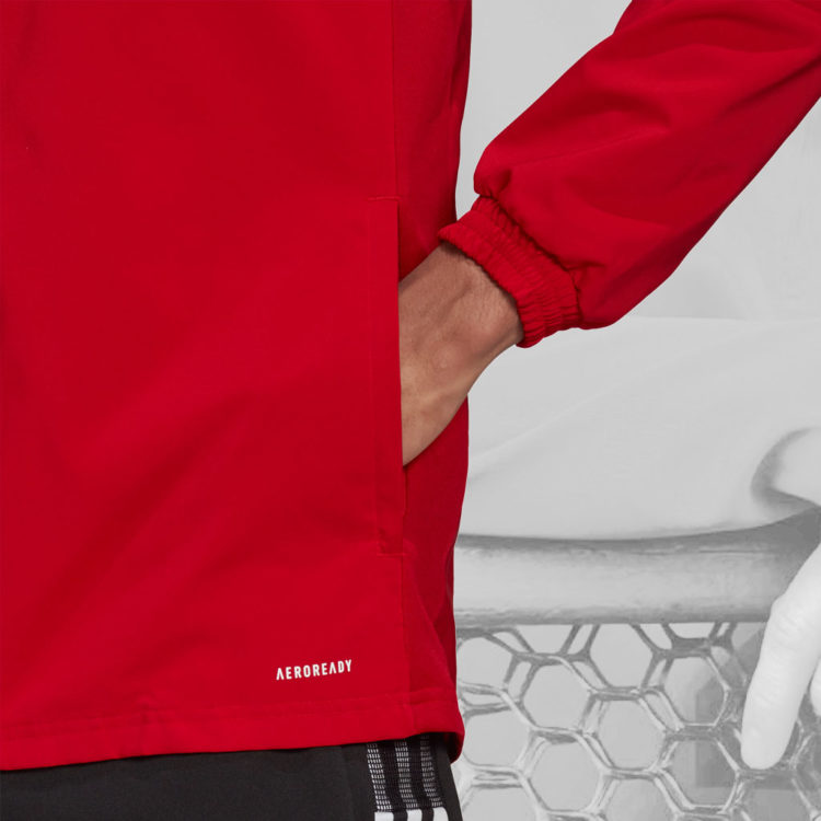 Das Material der adidas Tiro 21 WB Windbreaker Jacke ist das gleiche wie bei der Tiro 19 Präsentationsjacke