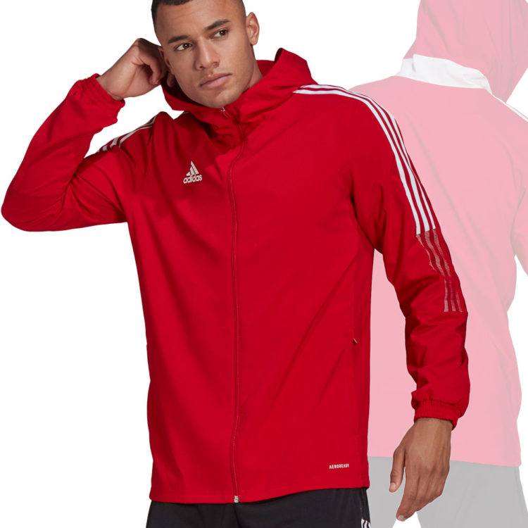 Die adidas Tiro 21 Präsentationsjacke gibt es wieder mit Kapuze