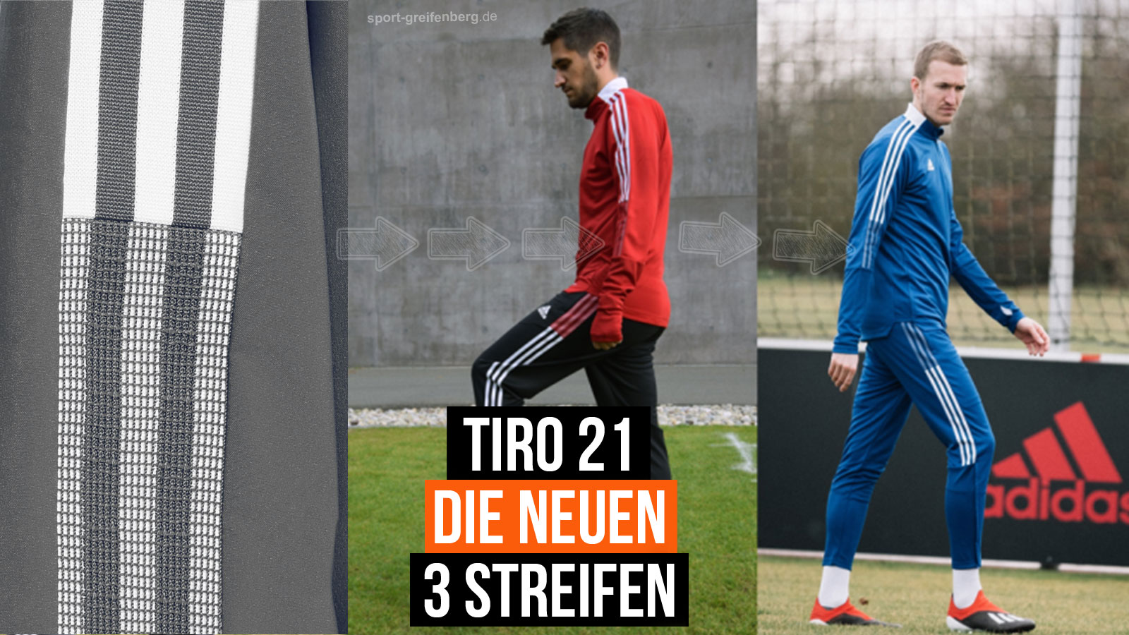 adidas Tiro 21 Teamsport Linie mit 3 neuen Streifen