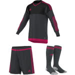 Adidas Top 15 Torwart Set in dark grey mit Torwarttrikot und Hose sowie Stutzen