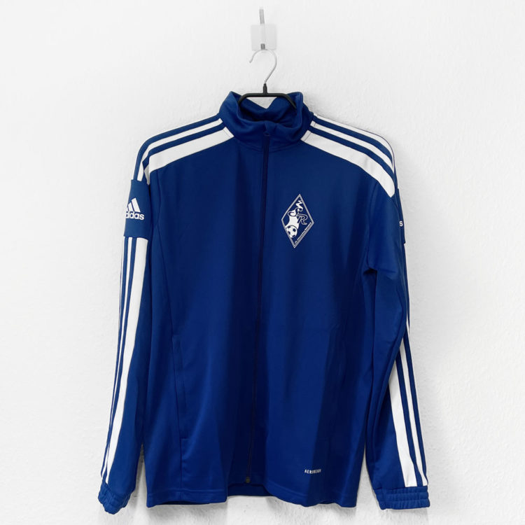 die adidas Trainingsjacke mit Bedruckung des Vereinslogos in weiss