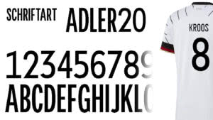 adler20 die Schriftart für alle adidas Trikots 2020/2021 (incl. DFB)