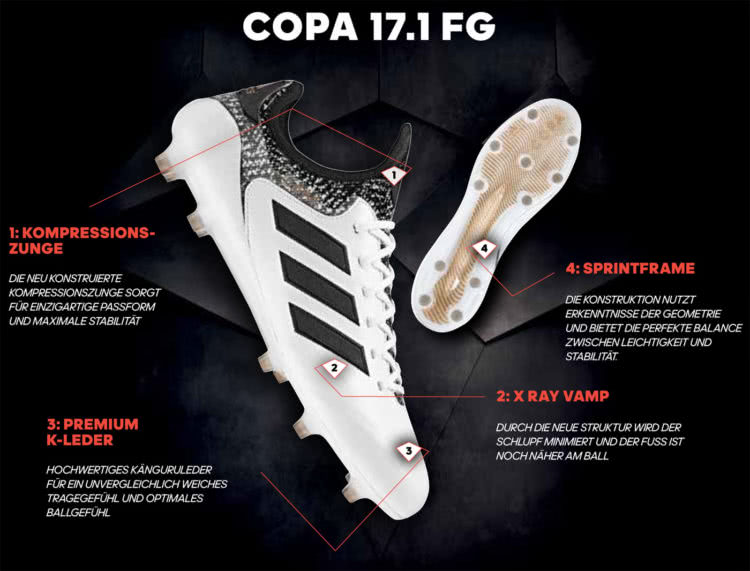 Die adidas Copa 18.1 FG Features der Fußballschuhe