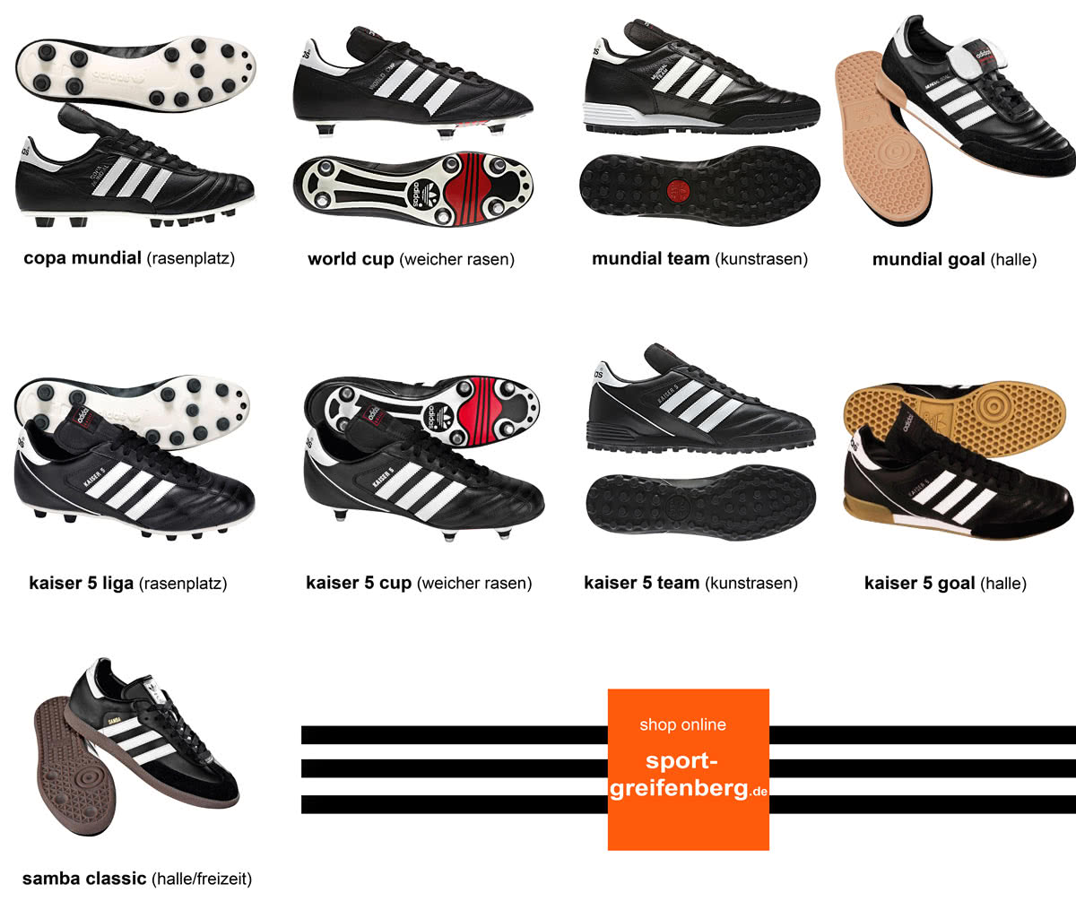Die Klassiker der adidas Fußballschuhe | Kult | 3 Streifen