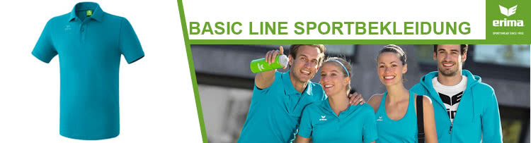 Die Erima Basic Line Sportbekleidung mit T-Shirts und Sweatshirts