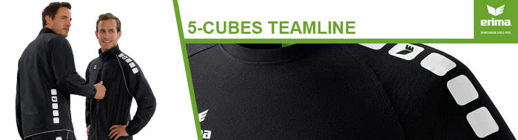 Die Erima 5-Cubes Teamline mit T-Shirts und Anzügen
