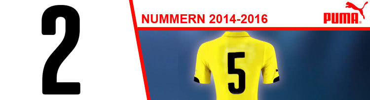 Die Puma Nummern für Trikots 2014-2016 