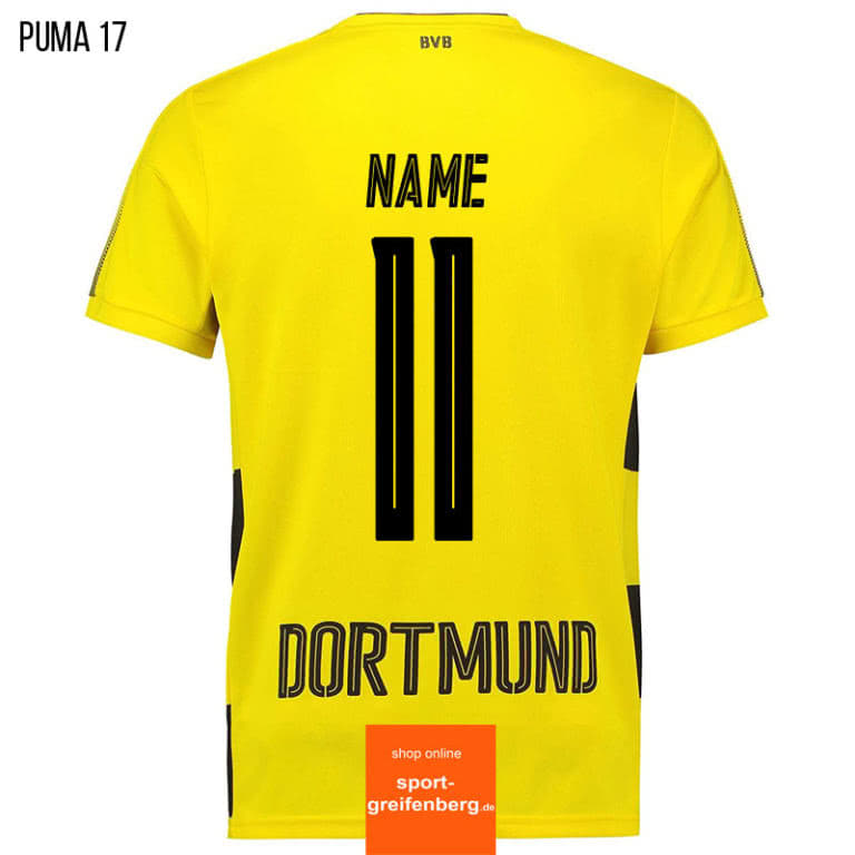Dortmund Trikot 2017/2018 mit Puma Schriftart (BVB Trikot)