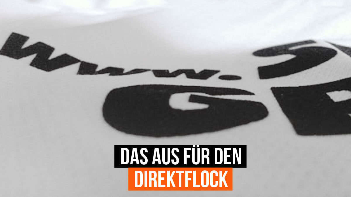 Ab sofort gibt es keinen Kein Direktflock mehr für Trikots