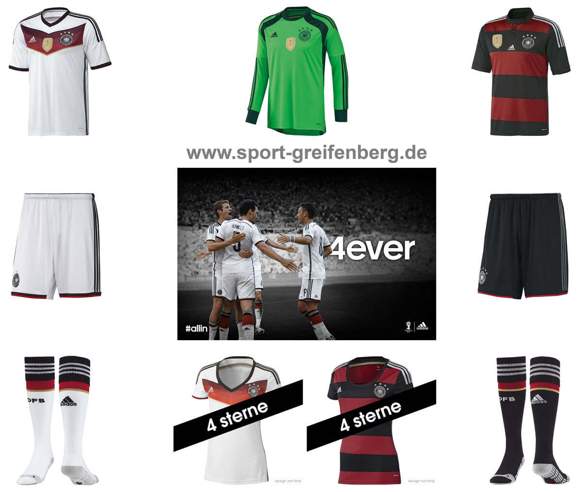 Adidas DFB 4 Sterne Fanartikel Trikots und Co Sportartikel und Fussballschuhe News