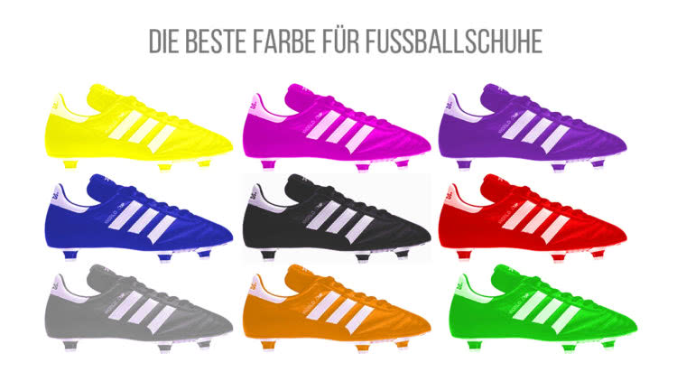 Hier findest du die beste Farbe für Fußballschuhe von adidas, nike und puma