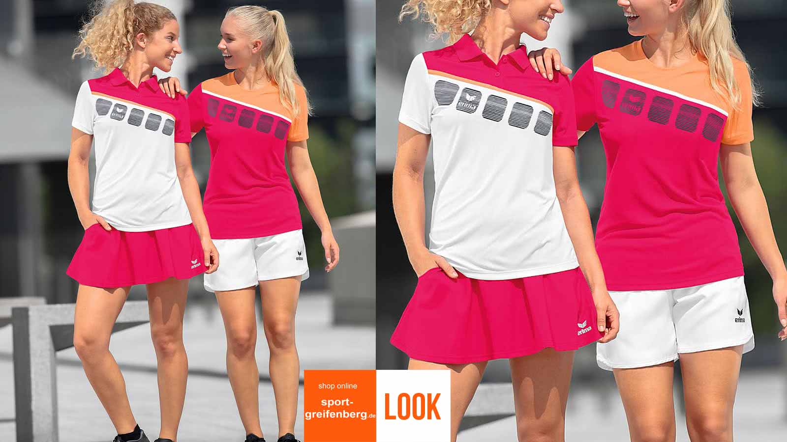 Der Erima Damen Summer Look mit Poloshirt und Sport Short