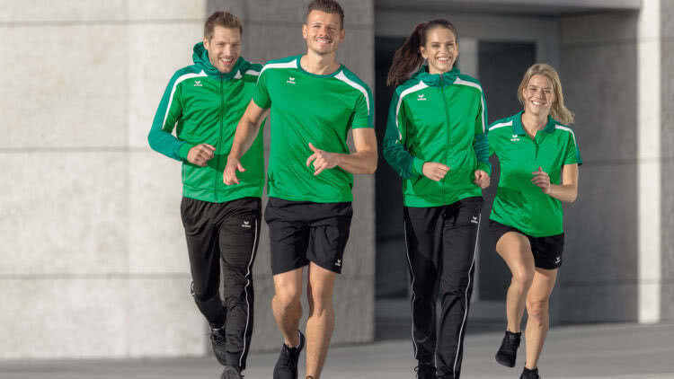 Die Erima Liga Line 2.0 Sportbekleidung in grün und weiß