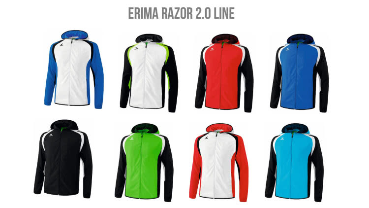 Die Farbauswahl bei der Erima Razor 2.0 Teamline
