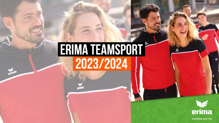 Erima Teamsport 2023/2024 mit dem neuen Katalog und der neuen Sportbekleidung