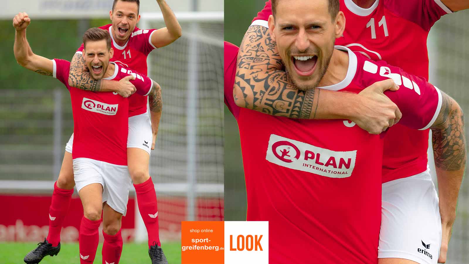 Erima Trikot Set in rot das Erima Trikot Set mit rotem Trikot