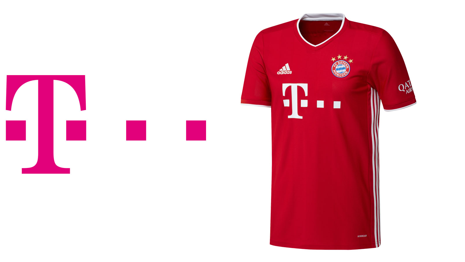 Das FC Bayern Trikot mit Werbung der Telekom