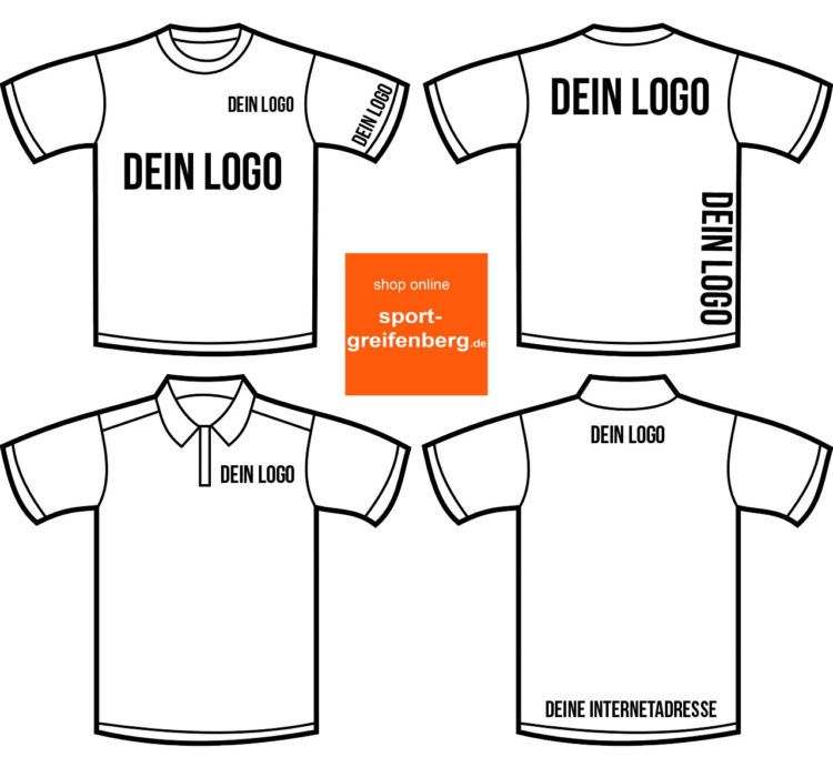Beispiele um Firmen Shirts zu bedrucken (Platzierung)