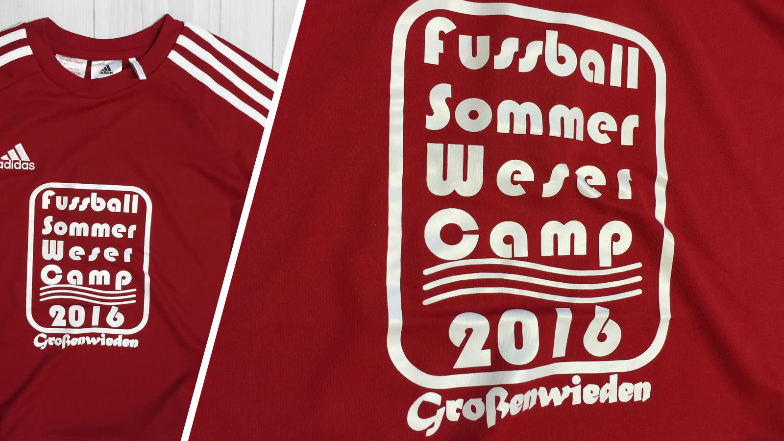 Die Trikots mit aufdruck Fußball Sommer Weser Camp