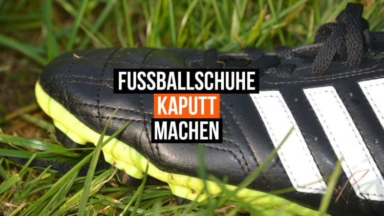 Fußballschuhe kaputt machen und neue kaufen