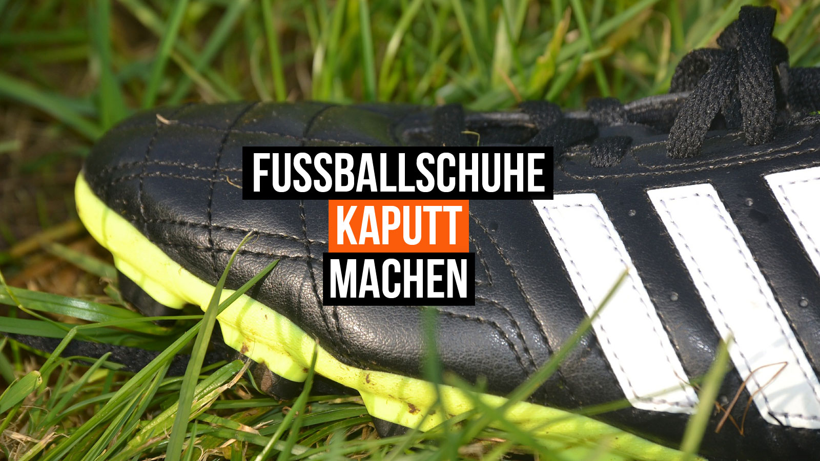 Fußballschuhe kaputt machen und neue kaufen