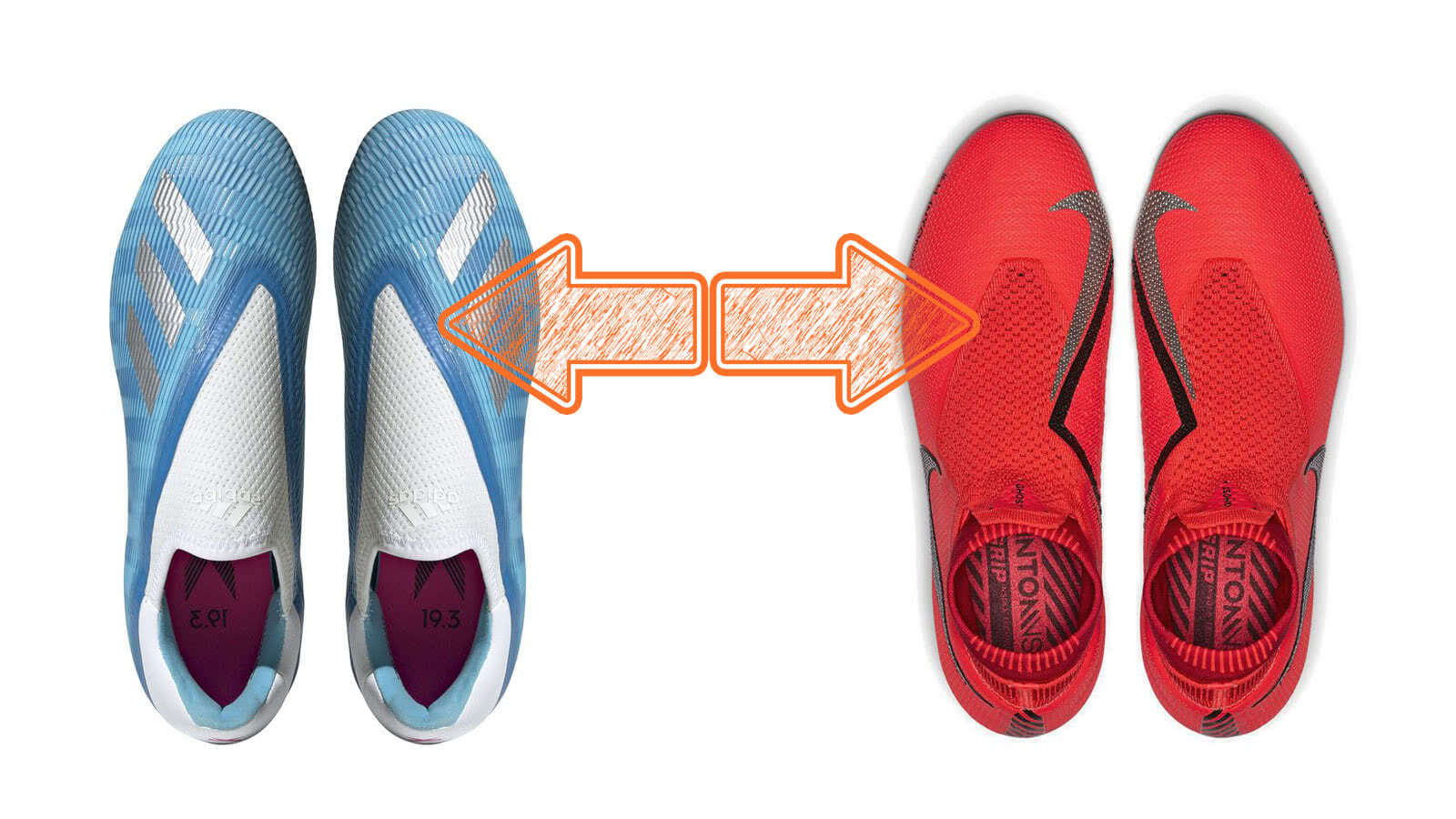 FuBballschuhe ohne Schnursenkel oder mit verdeckter Schnurung Shop