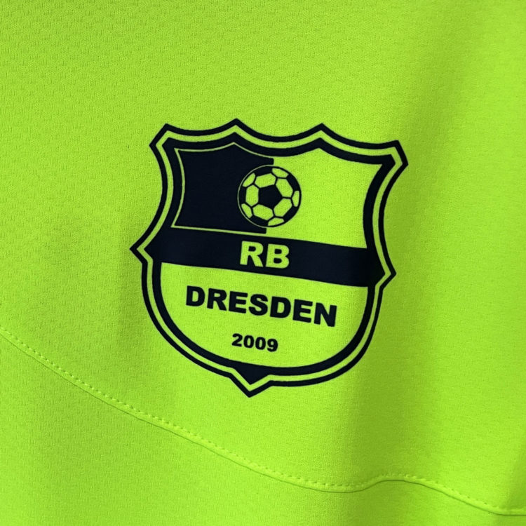 das schwarze RB Dresden Vereinslogo für die Bedruckung