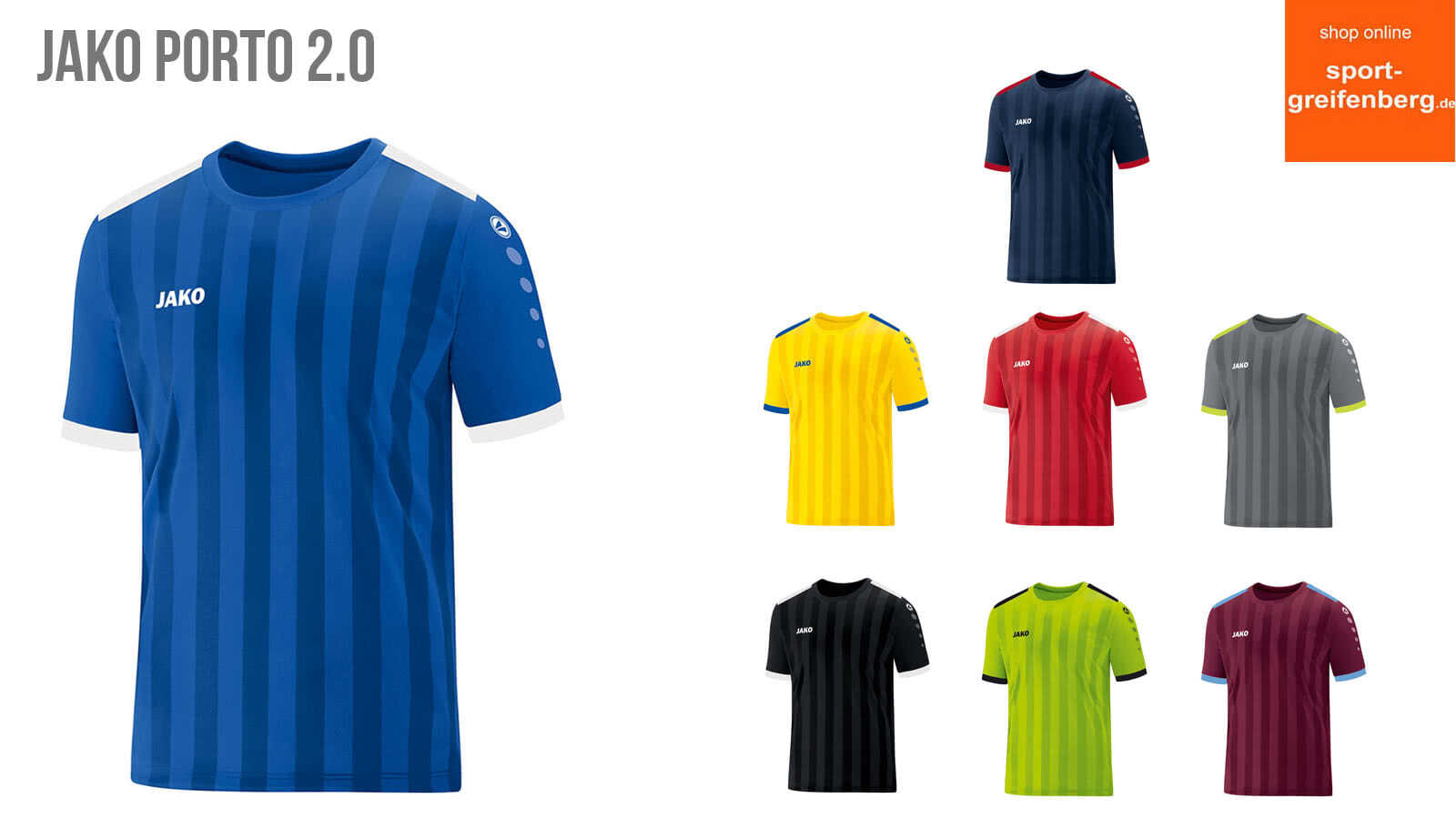 Das Jako Porto 2.0 Trikot für Trikot Hose und Stutzen