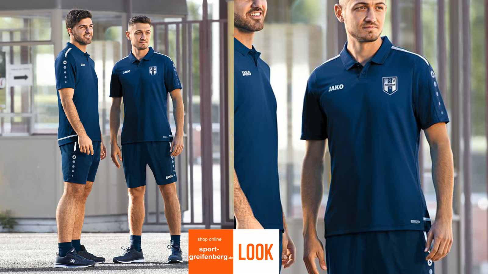 das Jako Club Poloshirt Outfit mit Polo und Short