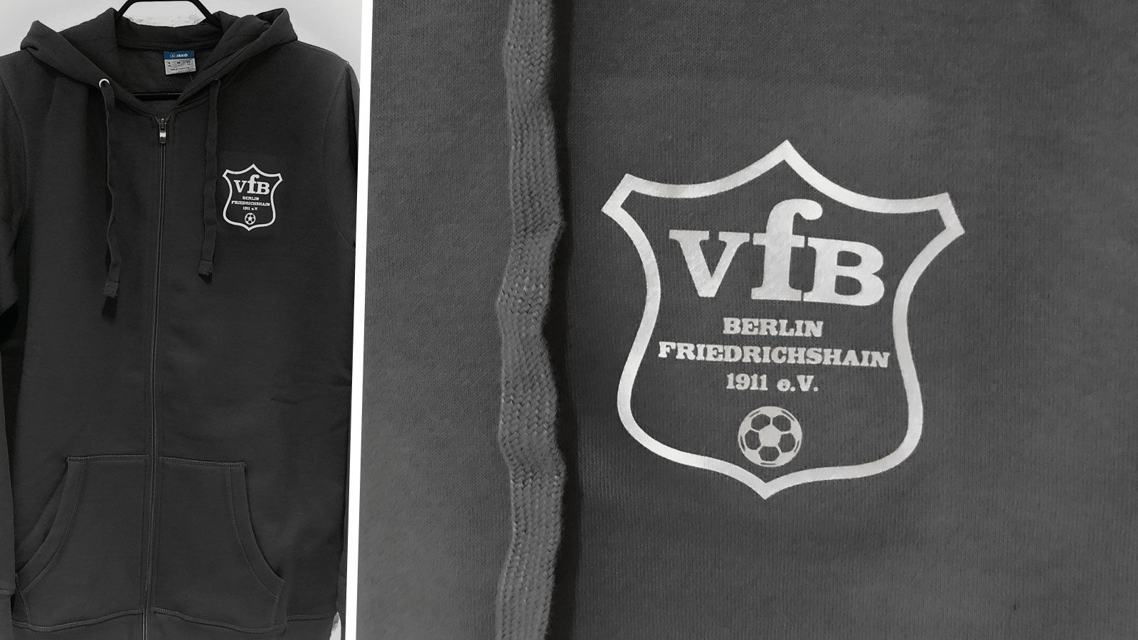 Das Jako Team Hoody mit Vereinswappen des VfB Berlin