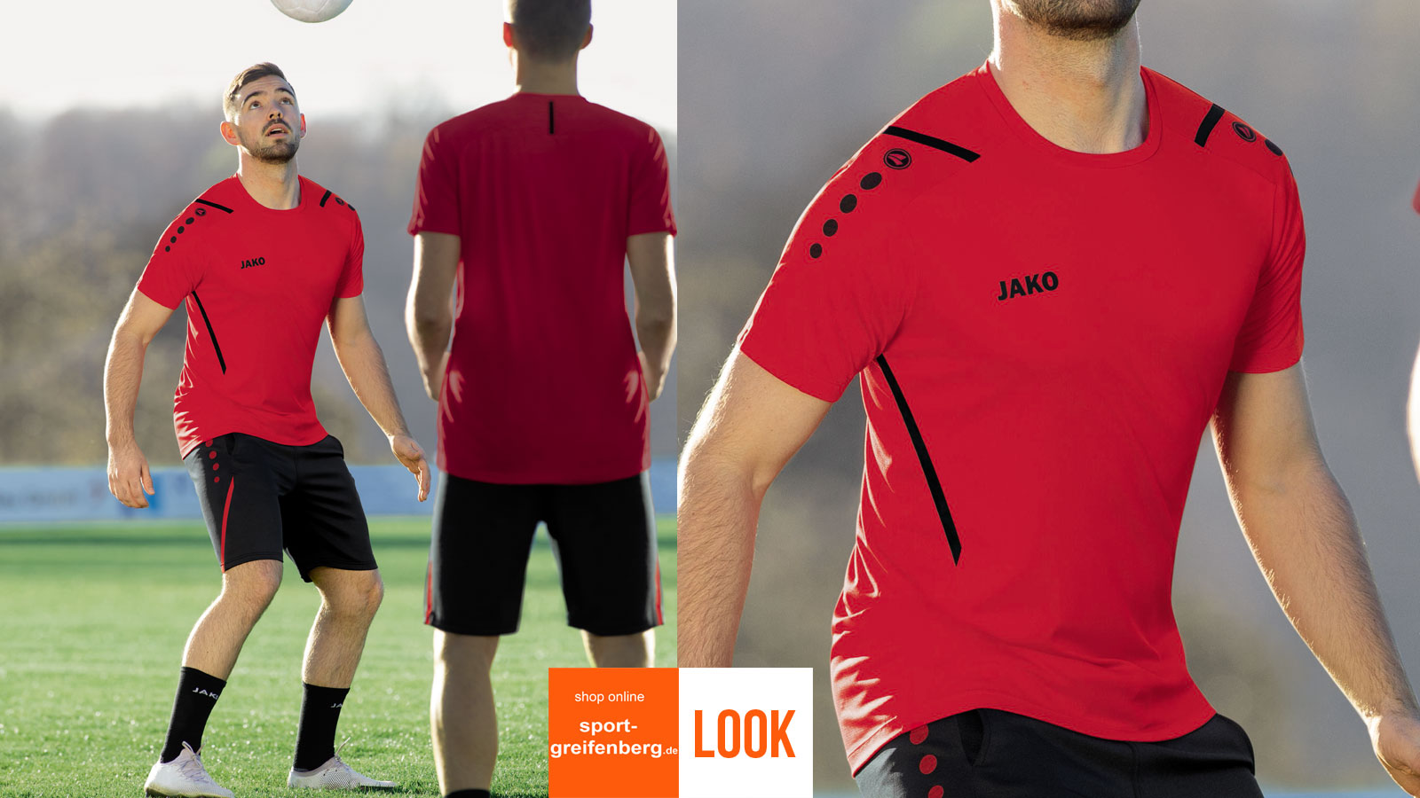 Jako Training Outfit Challenge in rot