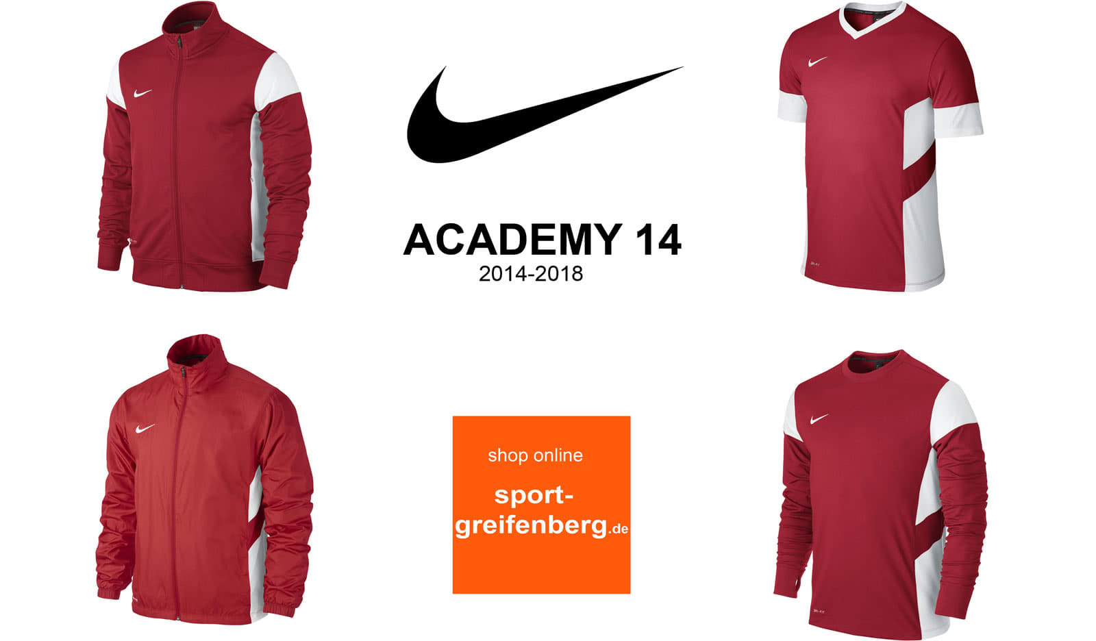 Katalog Laufzeiten für Nike Academy sowie Libero und Squad Linien ... Die Nike Academy 14 Sportbekleidung mit Traningsanzüge sowie Tops und T-Shirts