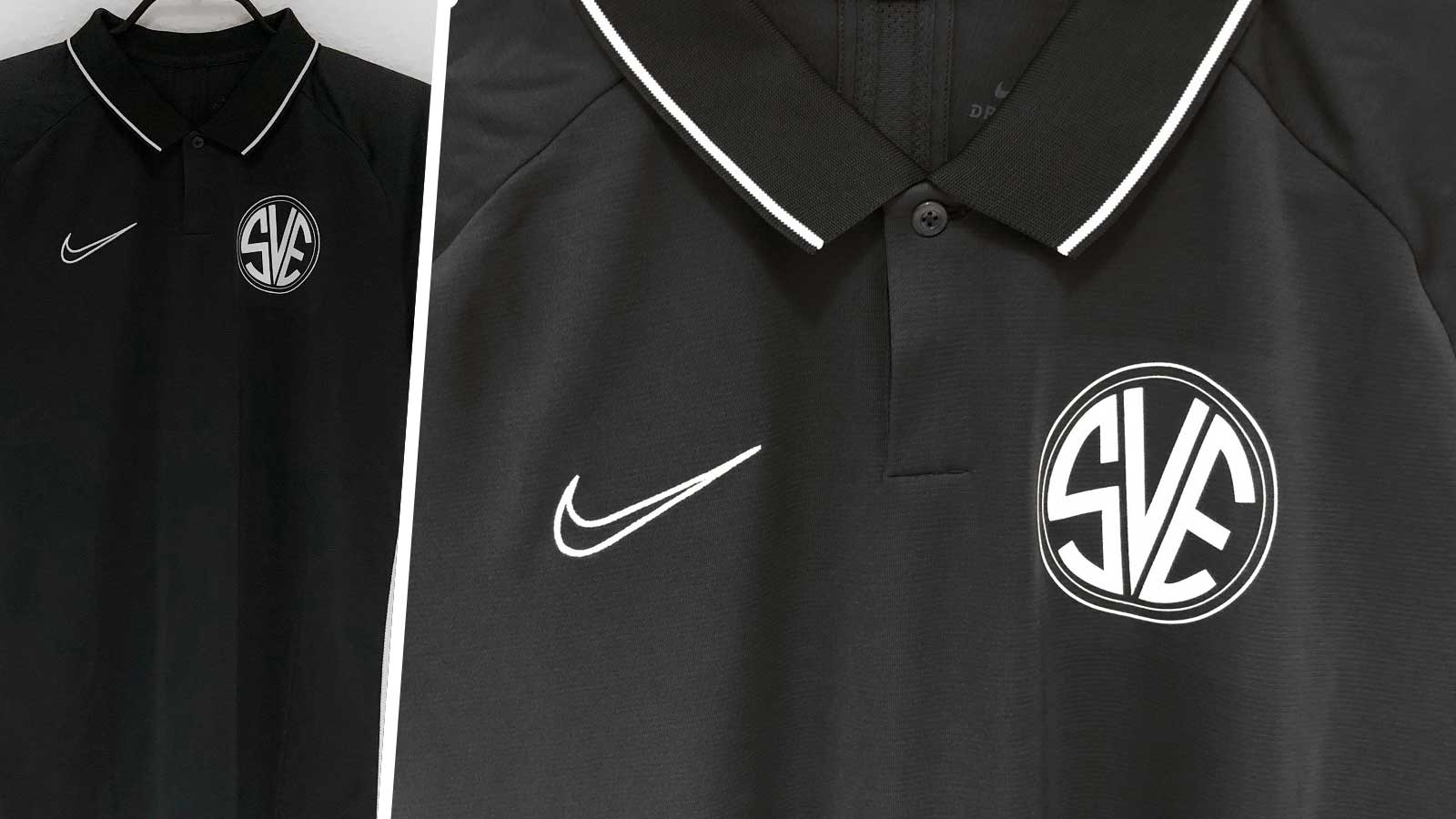 Das Nike Poloshirt mit Vereinswappen des SV Erlingen