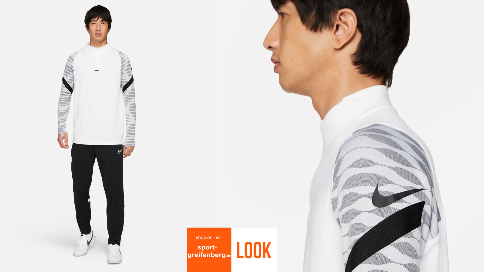 das Nike Sport Outfit Strike in weiß